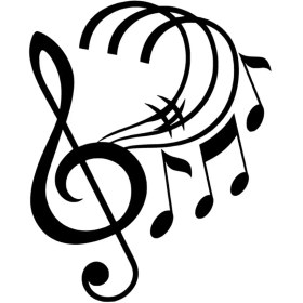 Resim Müzik ve Notalar Duvar Dekor Sticker 40 x 48 cm 