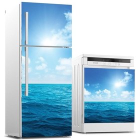 Resim Buzdolabı Ve Bulaşık Makinası Beyaz Eşya Sticker Kaplama Deniz 