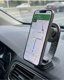 Resim Araç İçi Manyetik Telefon Tutucu Katlanabilir Navigasyon Standı Çok Renkli 