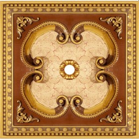 Resim Kare Kahve Saray Tavan Göbek 60*60 cm 
