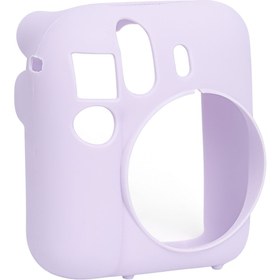 Resim Fujifilm Instax mini 12 Lila Fotoğraf Makinesi-10'lu Film-Kıskaçlı Stand-Mini Albüm ve Silikon Kılıf Seti 