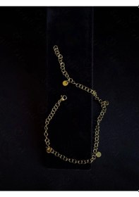 Resim Gold Zincirli Çelik Halhal Mutluluk Serisi Altın 