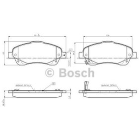 Resim Bosch BALATA FREN ON-(TOYOTA AVENSIS 03/08/ COROLLA-VERSO 04/07 ) 