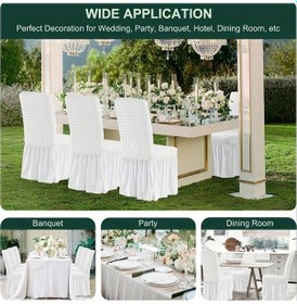 Resim Upmall Brürümcük Sandalye Örtüsü Kılıfı 6li Beyaz 