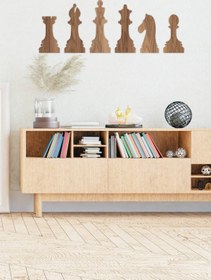 Resim UNT Satranç Taşları 6 Parça Duvar Dekoru Tablo 