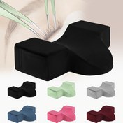 Resim Kirpik Uzatma Yastığı - Kirpik Yastığı, Boyun ve Sırt Desteği, Ergonomik Kirpik Yatak Yastığı, Süper yumuşak Kadife Kılıf, Her İki Taranında Cepli 