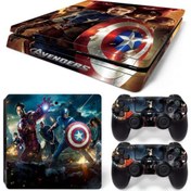 Resim Kt Decoration Avengers Playstation 4 Slim Kasa Sticker Kaplama -02 