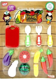 Resim Oyuncak Sebze ve Meyve Kesme Seti 12 Parça Eğitici Oyuncak 