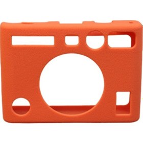Resim Butu Fujifilm Instax Mini Evo Kamera İçin Yumuşak Koruyucu Kapak Çizilmez Darbeye Dayanıklı Silikon Kılıf - Turuncu 