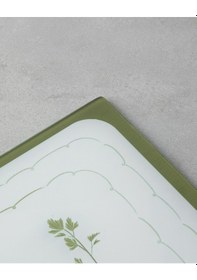 Resim English Home Rosemary Cam Kesme Tahtası 25x35 Cm Yeşil-beyaz Yeşil-beyaz 