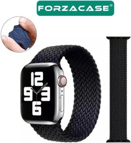 Resim Apple Watch SE 3 44mm ile uyumlu Hasır Örgü Solo Loop Kordon Kayış - FC401 