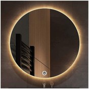 Resim GLOBAL LED MIRROR 70 Cm Dokunmatik Tuşlu Yuvarlak Ledli Ayna Banyo Aynası Dekoratif Ayna Boy Ayna Salon Duvar Ayna 
