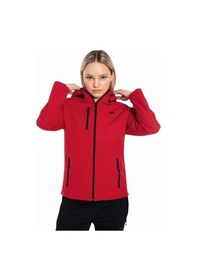 Resim Crozwise Bayan Kapşonlu Softshell Mont Kırmızı 