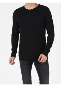Resim Colin's Slim Fit Bisiklet Yaka Erkek Siyah Kazak CL1047125_Q1.V1_BLK 