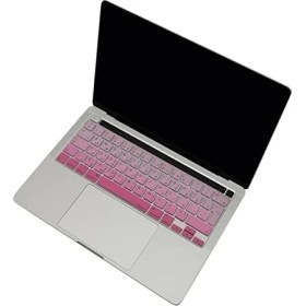 Resim Storemax Pro Klavye Kılıfı 13 Inç M1-M2 Uk Arapça Baskı A2338 2289 2251 2141 Uyumlu Gradient Pembe 