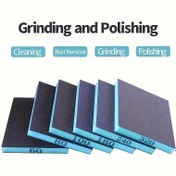 Resim 3 adet/6 adet Zımpara Süngeri, Kaba, Orta, İnce Zımpara Tuğlası, Metal, Ahşap, Gözlükler için Uygun, Yıkanabilir ve Tekrar Kullanılabilir 