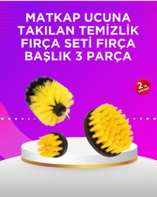 Resim Clevora Matkap Ucu Temizlik Fırçası Seti Banyo Fayans Zemin İçin 