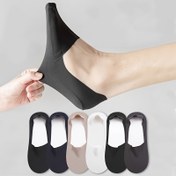Resim 5 Çift Erkek Buzlu Kaygan Fiber Kumaş Ayak Bileği Çorapları - Nefes Alabilen, Kaymaz, Düşük Kesim Tasarımı, Dikişsiz Pamuklu Çoraplar Yaz için, Hafif Bej Renk, Rahat ve Şık 