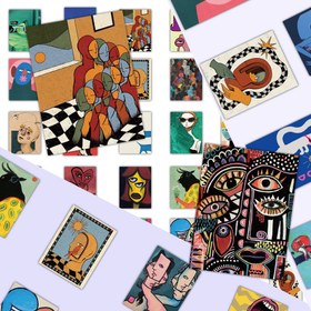 Resim 50 Adet Canlı Soyut Sanat Stickerları - Su Geçirmez, Parlak Bitiş DIY Çıkartmalar Laptoplar, Telefon Kılıfları, Kaykaylar & Kasklar İçin | Renkli, Düzensiz Şekiller | Tek Kullanımlık, Kağıt Malzeme, Sevimli Stickerlar 