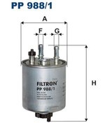 Resim FILTRON PP988/1 Filtre Yakit (Renault: Kangoo 1.5Dci 08-Laguna III 1.5Dci-2.0Dci 08-) 4416876 7701478277 PP9881 (WC493829) 