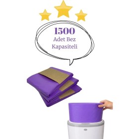 Resim Empressco Korbell 16L Çöp Kutuları ile Uyumlu 1500 Bebek Bezi Kapasiteli 3 Paket Yerli Çöp Poşeti - Fiyatı, Yorumları 