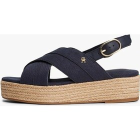Resim Denım Espadrılle Platform Sandal Siyah 