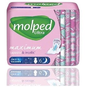Resim Molped Ultra Gece Kuruluk Kadın Pedi 6'lı 