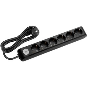 Resim Viko Multi-let 6'lı Grup Priz Anahtarlı Topraklı Çocuk Korumalı 2 Metre Siyah - 90137602 