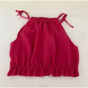Resim Maya Collection Kız Çocuk Koton Kumaş Crop Bluz 