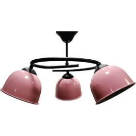 Resim Riolight Modern Üçlü Pembe Başlık Genç,çocuk,yatak Odası Metal Sarkıt Avize 