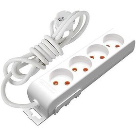 Resim Mutlusan Ri-Tech 4'lü Topraklı Çocuk Korumalı Grup Priz 3 Metre Beyaz 