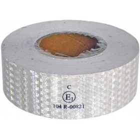 Resim NYF Petekli Fosfor Bant Reflektiv 5,5 cm x 50 Mt Beyaz (Emark Bel 