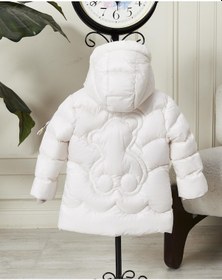 Resim Benitto Kids Kız Bebek Kapüşonlu Fermuarlı Şişme Mont 51351 Krem 