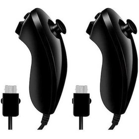 Resim Diğer Nintendo Wii Nunchuck Kontrolcüsü Paket İçin Uygun 2'li Kırmızı Sarı Set 