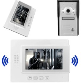 Resim SHC4200 37M 1 Daire 7'' Görüntülü Diafon Kapı Zili Interkom Akıllı Ev Güvenliği Sistemi 