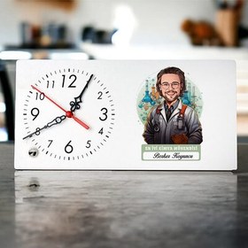 Resim Karikatürlü En İyi Erkek Kimya Mühendisi Masa Saati 