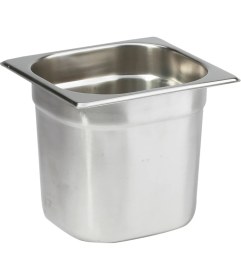 Resim Natsan-Paslanmaz Çelik Gastronom Küvet Gn 1/6-150 (17,6 x 16,2 x 15 Cm) 