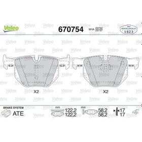 Resim Bmw X5 3.0d Arka Fren Balatasi 2006-2008 Valeo 670754 
