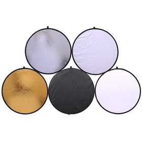 Resim Honmex 80cm Çaplı Beş İşlevli Yansıtıcı Paneli - Gümüş, Altın, Beyaz, Siyah Ve Yarı Saydam Yüzeylerle, Taşınabilir Çanta İle 