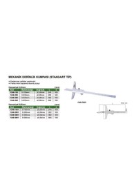 Resim Insize 1240-150 Mekanik Derinlik Kumpası (Standart Model) 