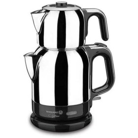 Resim KORKMAZ Çaytema Elekt. Çaydanlık Tk A331 Inox Krom 