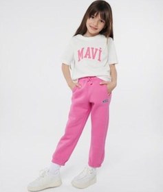 Resim Mavi Logo Baskılı Eşofman Altı Pembe 