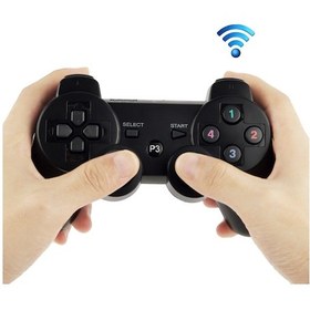 Resim Sones Sony Ps3 İçin Double Shock Iıı Kablosuz Kumanda, Titreşim Özelliğine Sahip Logolu Siyah Diğer 