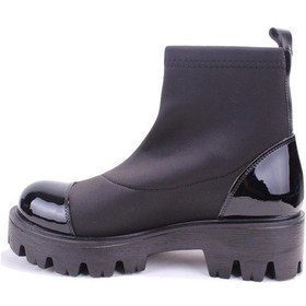 Resim Dagoster Dza07-1257101 Siyah Rugan Günlük Düz Taban Kadın Bot 001 