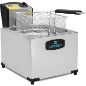 Resim 5 Litre Kapaklı Metal Fritöz, Sağlıklı ve Pratik Kullanım Için Uygundur 