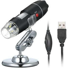 Resim Skycity Usb Dijital Mikroskop 1600x Büyütme - 8 Led Işıklı Elden Kullanıma Uygun Endüstriyel/güzellik İnceleme Aracı 