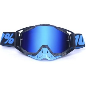Resim Jzcat Klasik Motokros Gözlükleri Açık Hava Bisiklet Gözlükleri Yarış Sporları Kayak Gözlükleri - R38 Dazzle Mavi Çip 