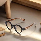 Resim 1 Adet Kadın Moda Gözlüğü, Kaplumbağan Kabuği Şeffaf Lensli 