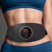 Resim 1 adet elektrikli bel masaj cihazı, bel egzersiz ekipmanı, taşınabilir karın fitness aleti, kollar, kalçalar ve bacaklar için tam vücut antrenman, bacak ve karın bel omurga masajı 