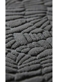 Resim Grid Antrasit Ayak Havlusu - 70x130cm, 790gr, %100 Pamuk, Spa Ve Otel Banyo Paspası, Günlük Kullanıma Antrasit 